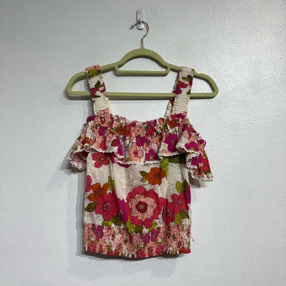 Anthropologie Love the Label Imogene Ruffle Top Sz S - Picture 2 of 12